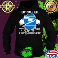 Blood insides united states postal service i can't stay at home covid-19 2020 we fight when others can't anymore s Hoodie