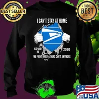 Blood insides united states postal service i can't stay at home covid-19 2020 we fight when others can't anymore s Sweater