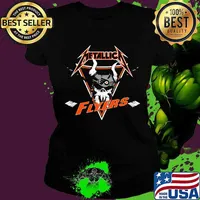 Buffalo skull metallica philadelphia flyers hockey s Ladies tee