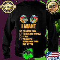 Camping I want to break free to ride my bicycle s Sweater