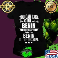 Can take the Girl out of Benin African Pride Proud Beninese Premium T-Shirt Ladies tee