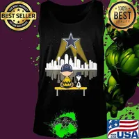 Charlie brown and snoopy dallas cowboys football s Tank top