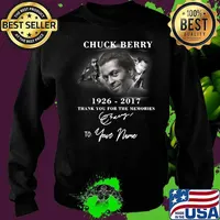 Chuck berry 1926 2017 thank you for the memories to your name signature s Sweater