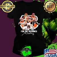 Cincinnati bengals 9 joe burrow thank you for the memories signature s Ladies tee