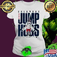 Columbus jump hugs hockey s Ladies tee