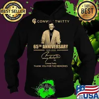 Conway twitty 65th anniversary 1955 2020 thank you for the memories signature s Hoodie