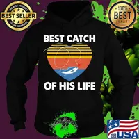 Couple Fishing Best catch of this life vintage retro s Hoodie