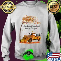 Cows riding car it's the most wonderfal time of the year leaves tree pumpkins s Sweater