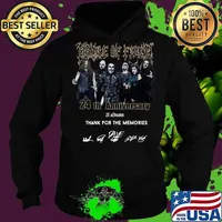 Cradle of filth 24th anniversary 21 albums thank you for the memories signatures s Hoodie