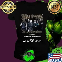 Cradle of filth 24th anniversary 21 albums thank you for the memories signatures s Ladies tee