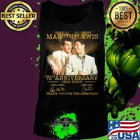 Dean martin and jerry lewis 75th anniversary 1945 2020 thank you for the memories signatures s Tank top