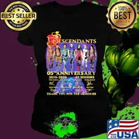 Descendants 05th anniversary 2015 2020 03 seasons thank you for the memories signatures s Ladies tee