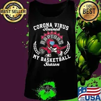 Dinosaur corona virus ruined my basketball season toronto raptors s Tank top