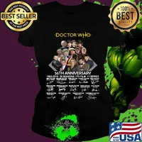 Doctor who 56th anniversary 1963 2019 26 seasons 11 tv film 11 series signatures s Ladies tee