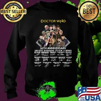 Doctor who 56th anniversary 1963 2019 26 seasons 11 tv film 11 series signatures s Sweater