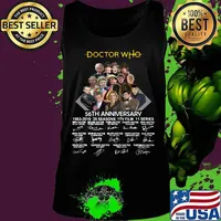 Doctor who 56th anniversary 1963 2019 26 seasons 11 tv film 11 series signatures s Tank top