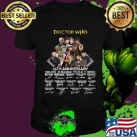 Doctor who 56th anniversary 1963 2019 26 seasons 11 tv film 11 series signatures shirt