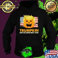 Donald trump pumpkin trumpkin make halloween great again american flag independence day s Hoodie