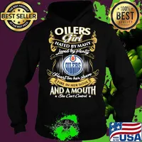Edmonton oilers girl hated by many loved by plenty heart on her sleeve fire in her soul and a mouth she can't control stars s Hoodie