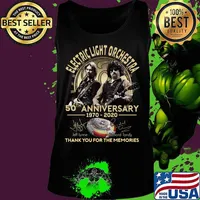 Electric light orchestra 50th anniversary 1970 2020 thank you for the memories signatures s Tank top
