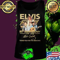 Elvis priyanka 85th anniversary 1935 2020 thank you for the memories signature s Tank top