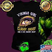 Eyes minnesota vikings girl classy sassy and a bit smart assy s Ladies tee