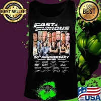 Fast and furious 20th anniversary 2001 2020 thank you for the memories signatures s Tank top