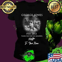 George jones 1931 2013 thank you for the memories to your name signature s Ladies tee