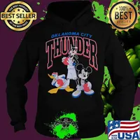 Goofy donald duck and mickey mouse football player oklahoma city thunder s Hoodie