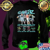 Gorillaz 22nd anniversary 1998 2020 thank you for the memories signatures s Sweater