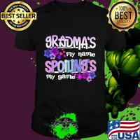 Grandma's my name spoilings my game flowers shirt