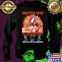 Grateful dead 55th anniversary 1965 2020 thank you for the memories signatures s Sweater