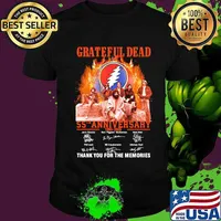 Grateful dead 55th anniversary 1965 2020 thank you for the memories signatures shirt