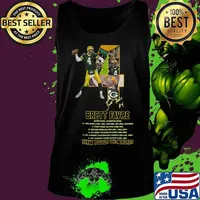 Green bay packers 4 brett favre thank you for the memories signature s Tank top