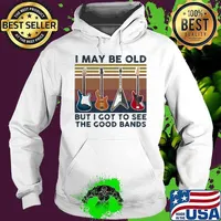 Guitars i may be old but i got to see the good bands vintage retro s Hoodie