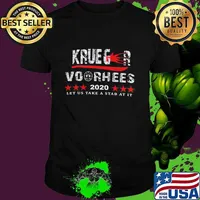 Halloween freddy krueger jason voorhees 2020 let us take a stab at it stars shirt