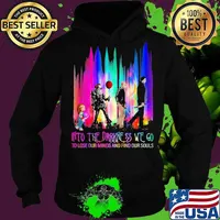 Halloween horror characters into the darkness we go to lose our minds and find our souls s Hoodie