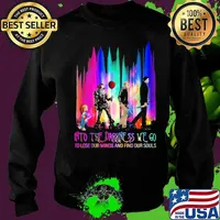 Halloween horror characters into the darkness we go to lose our minds and find our souls s Sweater