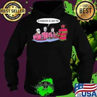 Halloween horror characters on wednesdays we wear pink s Hoodie