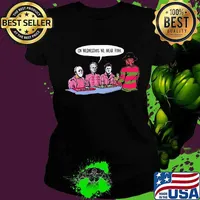 Halloween horror characters on wednesdays we wear pink s Ladies tee