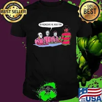 Halloween horror characters on wednesdays we wear pink shirt
