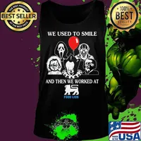 Halloween horror characters we used to smile and then we worked at food lion s Tank top