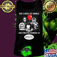 Halloween horror characters we used to smile and then we worked at sprouts farmers market s Tank top