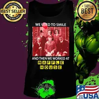 Halloween horror characters we used to smile and then we worked at tim waple house s Tank top