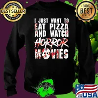 Halloween i just want to eat pizza and watch horror movies s Sweater