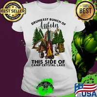 Halloween jason voorhees drunkest bunch of assholes this side of camp crystal lake s Ladies tee