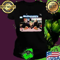 Halloween jason voorhees michael myers mcdonald's logo s Ladies tee