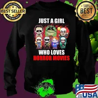 Halloween just a girl who loves horror movies s Sweater