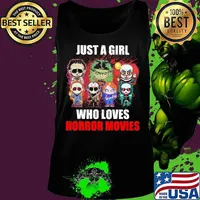 Halloween just a girl who loves horror movies s Tank top