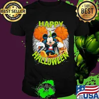 Happy halloween mickey mouse witch pumpkin shirt